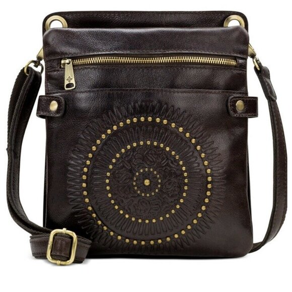 Patricia Nash Handbags - PATRICIA NASH Francesca Leather Crossbody In Chocolate